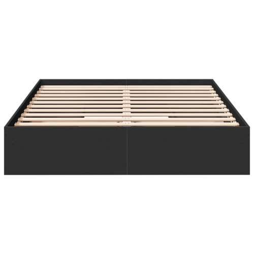 Okvir kreveta s ladicama crni 160x200 cm konstruirano drvo Crna 160 x 200 cm Cijena