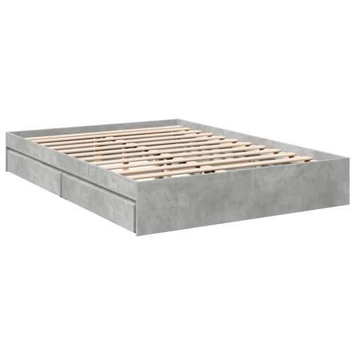 Okvir kreveta s ladicama siva boja betona 160x200 cm drveni Beton siva 160 x 200 cm Cijena