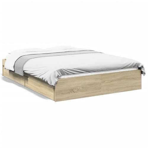 Okvir za krevet s ladicama boja hrasta 120x190 cm drveni sonoma hrast 120 x 190 cm Cijena