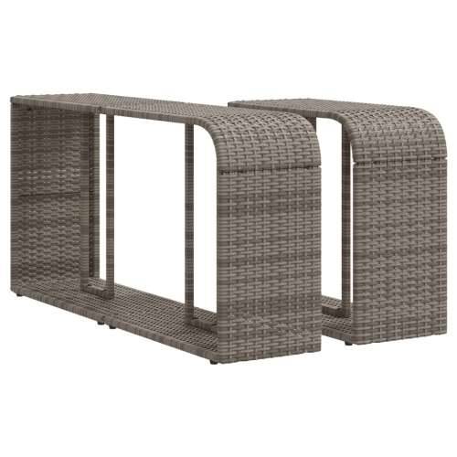 Vrtna garnitura - 11-dijelni set vrtnih sofa od poliratana s jastucima sivi - Siva Stakl 1 Cijena