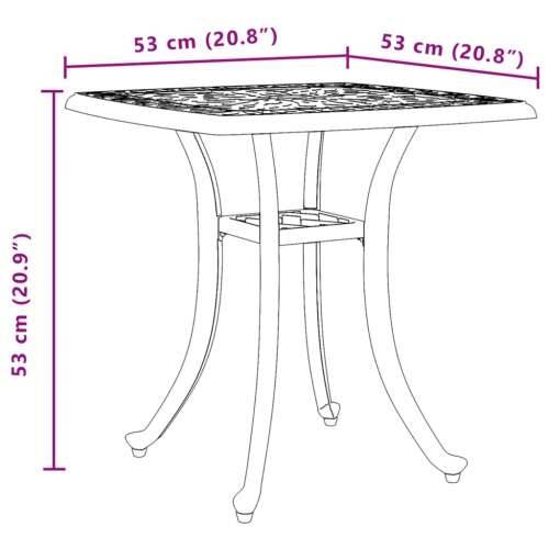 Vrtni stol crni 53 x 53 x 53 cm od lijevanog aluminija - Crna 1 Cijena