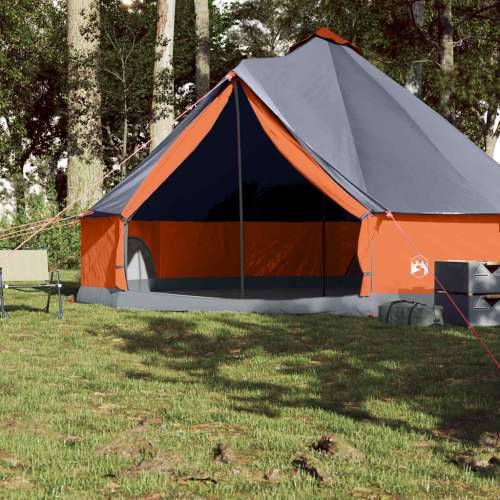 Obiteljski šator tipi 8 osoba sivo-narančasti vodootporni - Siva i narančasta 8 osoba 1 Cijena