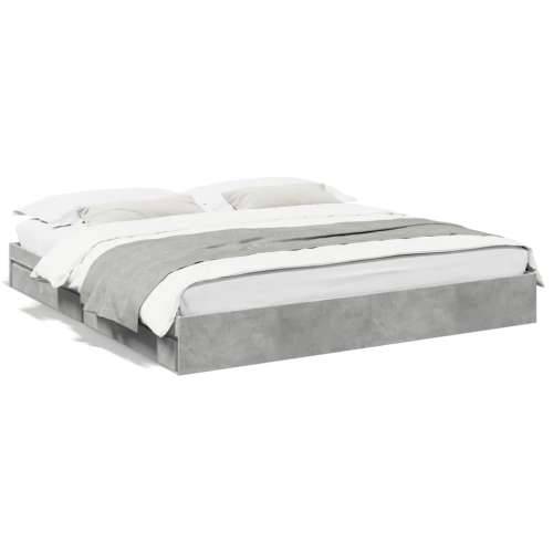 Okvir kreveta s ladicama siva boja betona 180x200 cm drveni Beton siva 180 x 200 cm Cijena