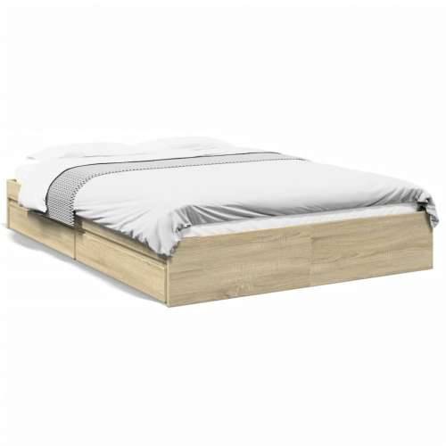 Okvir za krevet s ladicama boja hrasta 160x200 cm drveni sonoma hrast 160 x 200 cm Cijena
