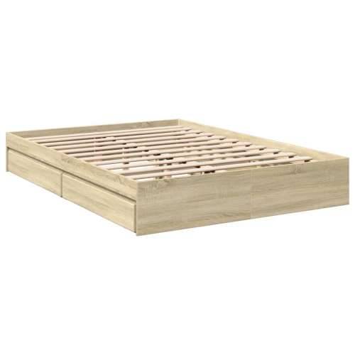 Okvir za krevet s ladicama boja hrasta 160x200 cm drveni sonoma hrast 160 x 200 cm Cijena