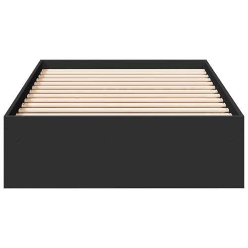 Okvir kreveta s ladicama crni 90 x 200 cm konstruirano drvo Crna 90 x 200 cm Cijena
