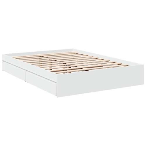 Okvir kreveta s ladicama bez madraca bijeli 140x190 cm - Bijela 140 x 190 cm Cijena