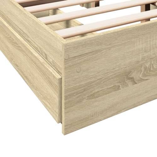 Okvir za krevet s ladicama boja hrasta 140x190 cm drveni sonoma hrast 140 x 190 cm Cijena