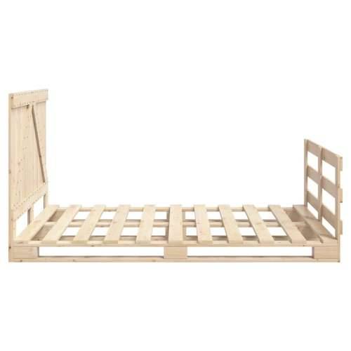 Okvir za krevet s uzglavljem 140x200 cm od masivne borovine - Prirodna 140 x 200 cm Ne with triangle headboard & footboard Cijena