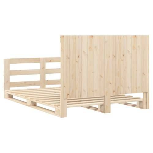 Okvir za krevet s uzglavljem 140x200 cm od masivne borovine - Prirodna 140 x 200 cm Ne with triangle headboard & footboard Cijena