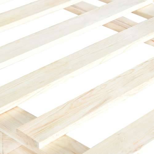 Okvir za krevet s uzglavljem 140x200 cm od masivne borovine - Prirodna 140 x 200 cm Ne with triangle headboard & footboard Cijena