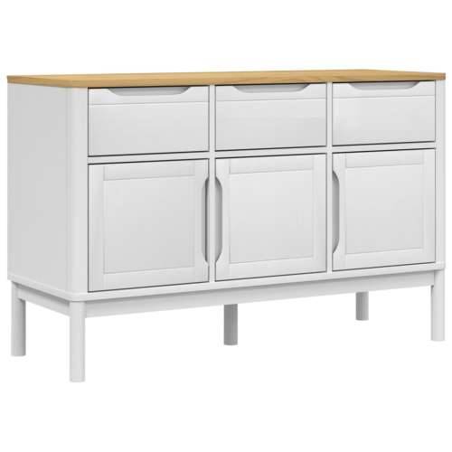 Komoda FLORO bijela 114 x 43 x 74 cm od masivne borovine Bijela 1 Cijena