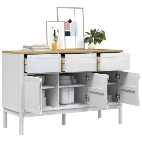 Komoda FLORO bijela 114 x 43 x 74 cm od masivne borovine Bijela 1 Cijena