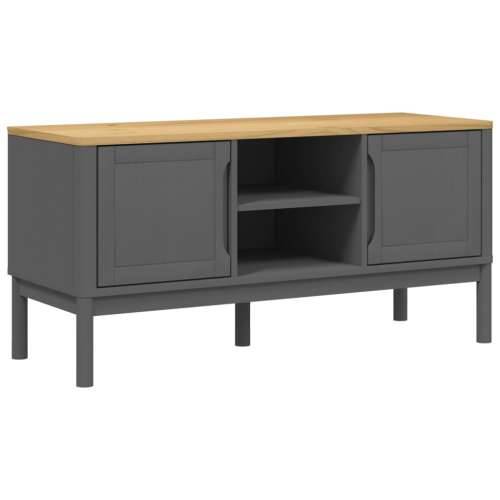 TV ormarić FLORO voštano sivi 114x43x55 cm masivna borovina - Siva 1 Cijena