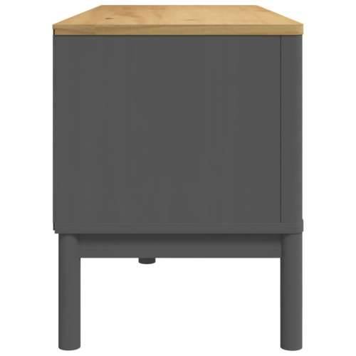 TV ormarić FLORO voštano sivi 114x43x55 cm masivna borovina - Siva 1 Cijena