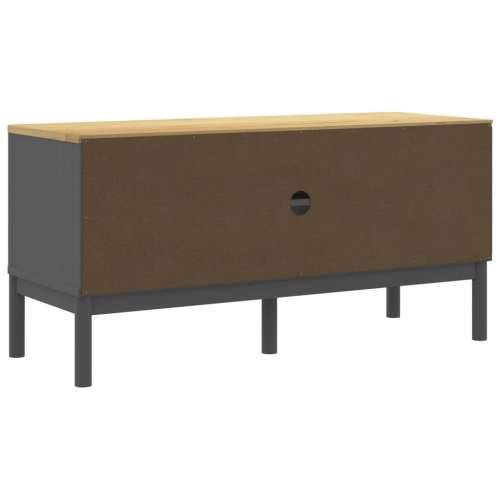 TV ormarić FLORO voštano sivi 114x43x55 cm masivna borovina - Siva 1 Cijena