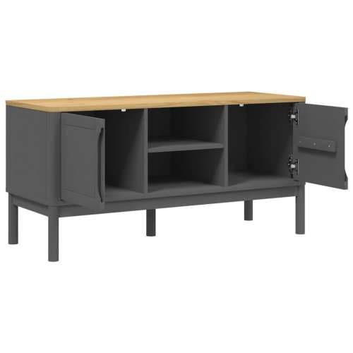 TV ormarić FLORO voštano sivi 114x43x55 cm masivna borovina - Siva 1 Cijena