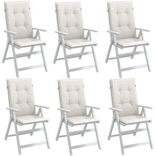 Jastuci za stolice 6 kom prošarano krem 120x50x4 cm tkanina - prošarana krem 120 x 50 x 4 cm 6 Cijena