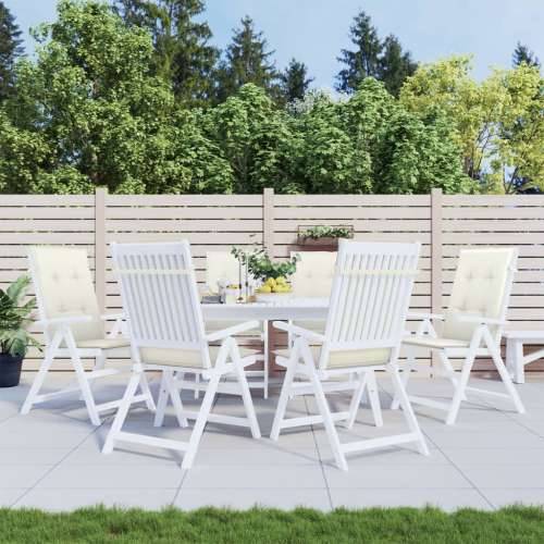 Jastuci za stolice 6 kom prošarano krem 120x50x4 cm tkanina - prošarana krem 120 x 50 x 4 cm 6 Cijena