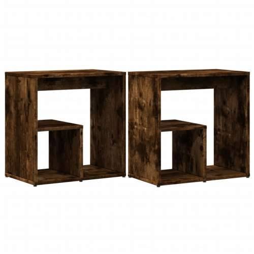 Bočni stolići 2 kom boja hrasta 50x30x50 cm konstruirano drvo - Dimljeni hrast 2 Cijena