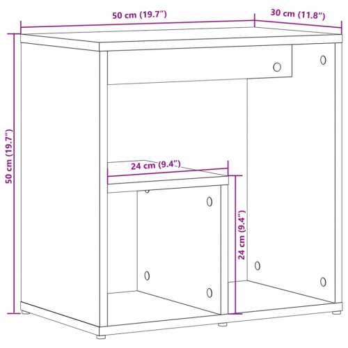 Bočni stolići 2 kom boja hrasta 50x30x50 cm konstruirano drvo - Sivi hrast sonoma 2 Cijena