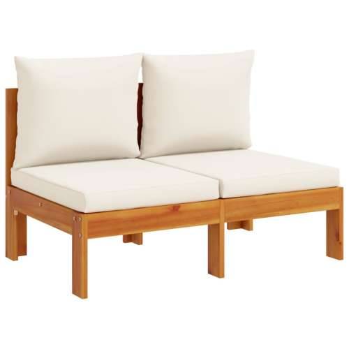 5-dijelna set vrtnih sofa od masivnog drva bagrema s jastucima - Krema 3x Sofa + kutna + stol 1 Cijena