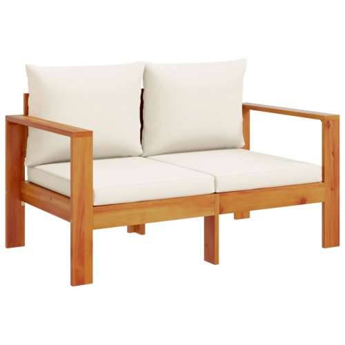 5-dijelna set vrtnih sofa od masivnog drva bagrema s jastucima Krema 2x chair + 2x sofa + table 1 Cijena