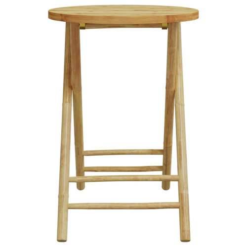 3-dijelni sklopivi bistro set s tamnosivim jastucima bambus - Tamno siva 3 Cijena