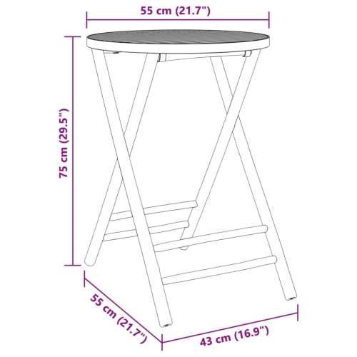 Sklopivi vrtni stol Ø55 x 75 cm od bambusa - 55 x 75 cm 1 Cijena