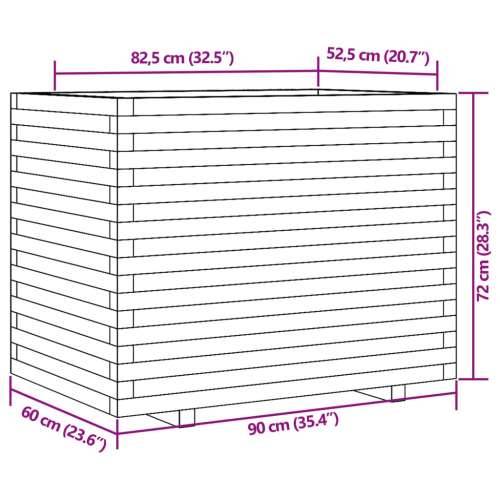 Vrtna sadilica bijela 90 x 60 x 72 cm od masivne borovine - Bijela 90 x 60 x 72 cm 1 Cijena