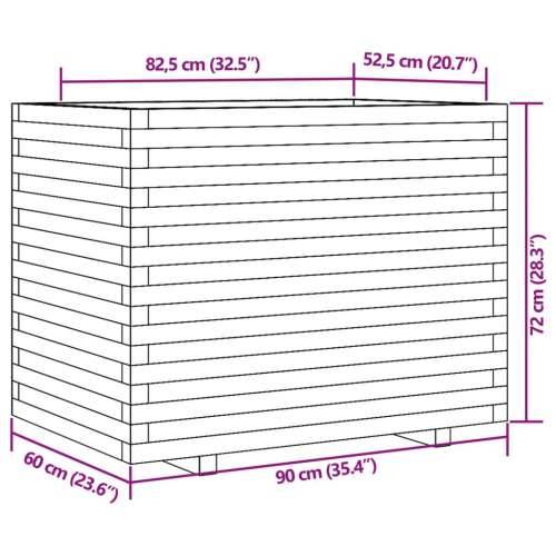 Vrtna sadilica 90 x 60 x 72 cm od masivnog drva duglazije - Prirodni douglas 90 x 60 x 72 cm 1 Cijena
