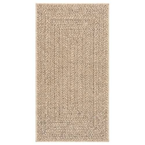 Tepih ZIZUR 60 x 110 cm s izgledom jute unutarnji i vanjski - Smeđa 60 x 110 cm Pravokutno Cijena