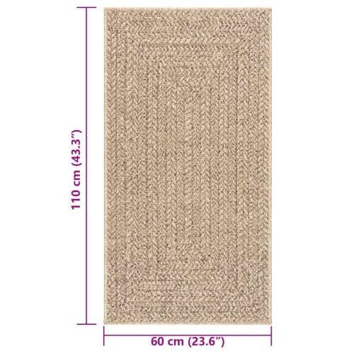 Tepih ZIZUR 60 x 110 cm s izgledom jute unutarnji i vanjski - Smeđa 60 x 110 cm Pravokutno Cijena