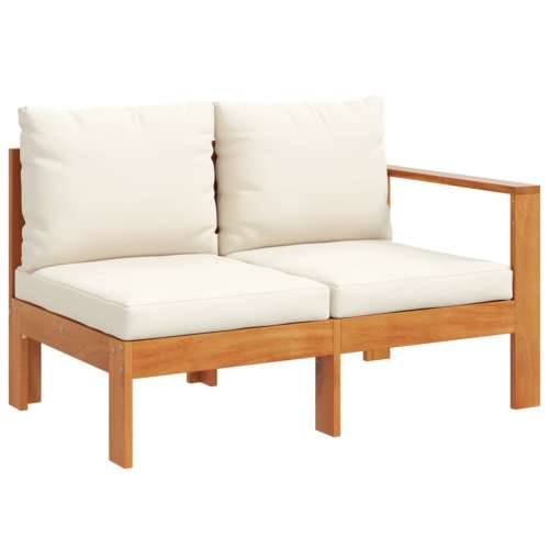 6-dijelna set vrtnih sofa s jastucima masivno bagremovo drvo - Krema stolica + kutna + 3x Sofa + stol 1 Cijena