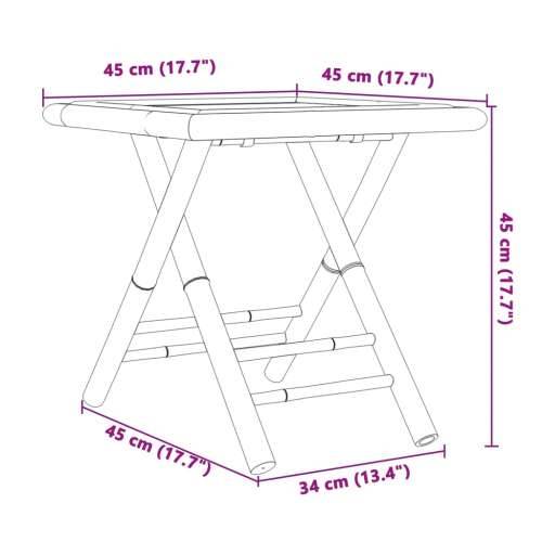 Sklopivi vrtni stolić 45 x 45 x 45 cm od bambusa - 45 x 45 x 45 cm 1 Cijena