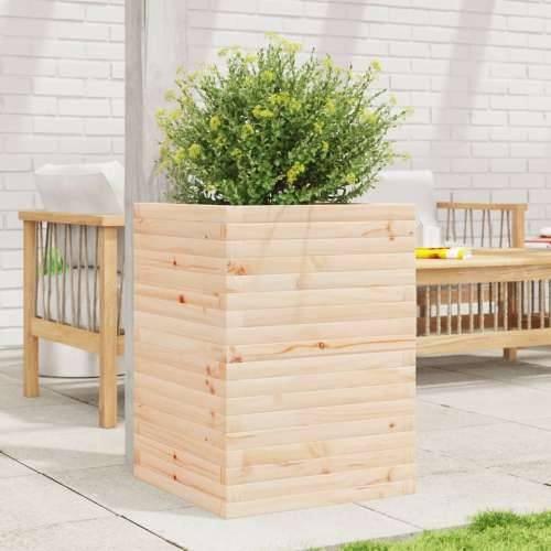 Vrtna sadilica 50x50x68,5 cm od masivne borovine - Prirodna boja bora 50 x 50 x 68.5 cm 1 Cijena