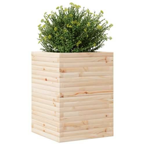 Vrtna sadilica 50x50x68,5 cm od masivne borovine - Prirodna boja bora 50 x 50 x 68.5 cm 1 Cijena