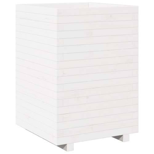Vrtna sadilica bijela 50x50x72,5 cm od masivne borovine - Bijela 50 x 50 x 72.5 cm 1 Cijena