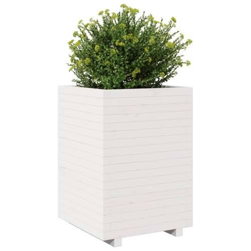 Vrtna sadilica bijela 50x50x72,5 cm od masivne borovine - Bijela 50 x 50 x 72.5 cm 1 Cijena