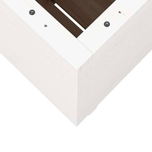 Vrtna sadilica bijela 50x50x72,5 cm od masivne borovine - Bijela 50 x 50 x 72.5 cm 1 Cijena