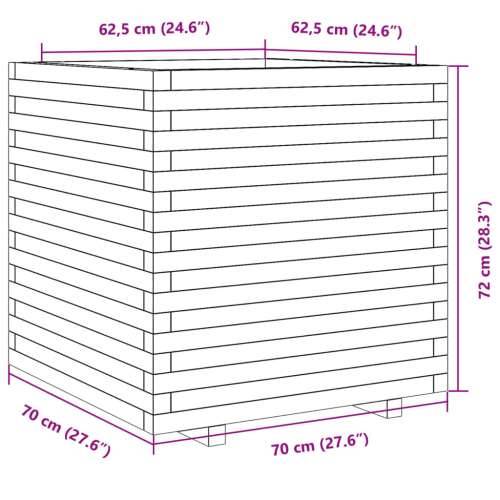 Vrtna sadilica 70x70x72 cm od masivne borovine - Prirodna boja bora 70 x 70 x 72 cm 1 Cijena