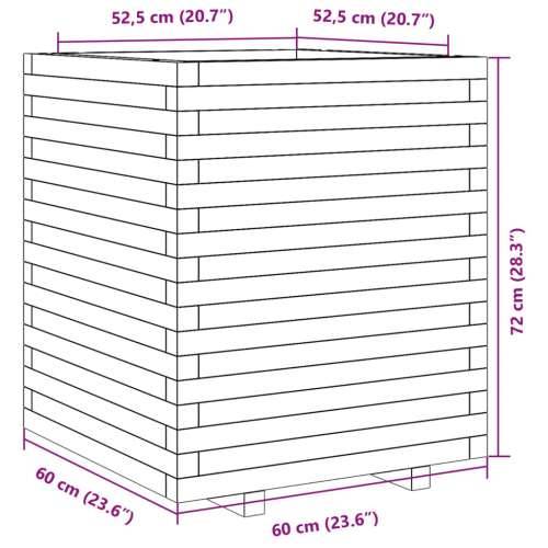 Vrtna sadilica 60x60x72 cm od impregnirane borovine - Prirodno impregnirano 60 x 60 x 72 cm 1 Cijena