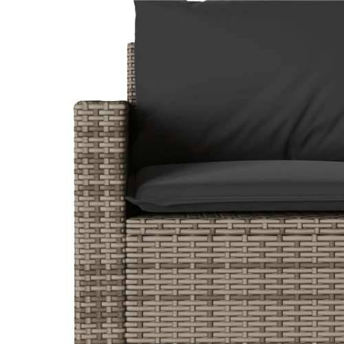 Vrtna garnitura - 6-dijelni set vrtnih sofa od poliratana s jastucima sivi - Siva Stakl 1 Cijena