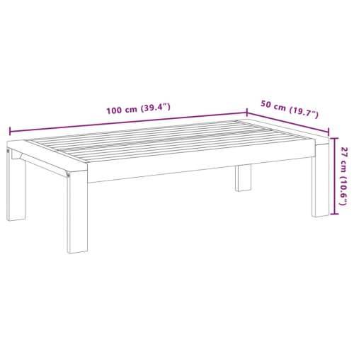 Vrtni stol 100 x 50 x 27 cm od masivnog bagremovog drva  - Krema 1 stol Cijena