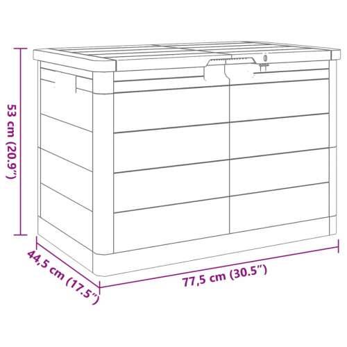 Vanjska kutija za jastuke antracit 77,5x44,5x53 cm polipropilen - Antracit 160 l Cijena