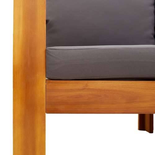 Vrtna garnitura - 4-dijelni set vrtnih sofa s jastucima masivno bagremovo drvo - Tamno siva 2x Sofa + kutna + stol 1 Cijena