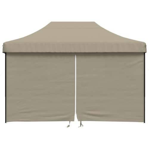 Sklopivi prigodni šator za zabave s 4 bočna zida smeđesivi Cijena