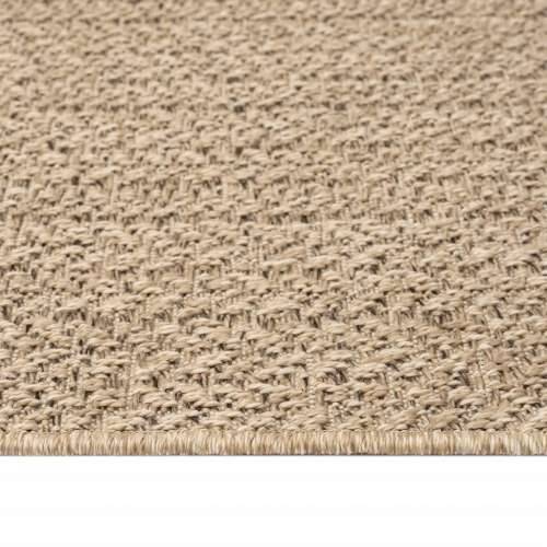 Tepih ZIZUR 200 x 200 cm s izgledom jute unutarnji i vanjski - Smeđa 200 x 200 cm Pravokutno Cijena