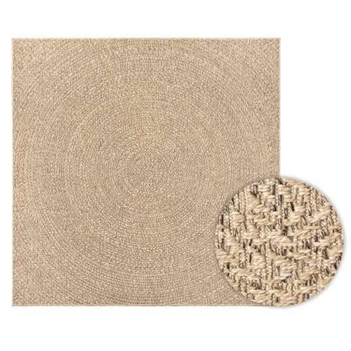 Tepih ZIZUR 120 x 120 cm s izgledom jute unutarnji i vanjski - Smeđa 120 x 120 cm Okruglo Cijena