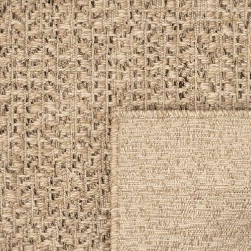 Tepih ZIZUR 120 x 120 cm s izgledom jute unutarnji i vanjski - Smeđa 120 x 120 cm Okruglo Cijena